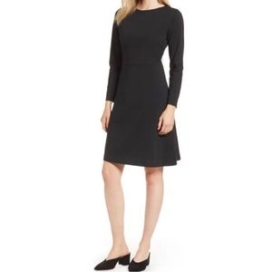 JCrew Basics Black Cotton A-Line Dress EUC size Medium